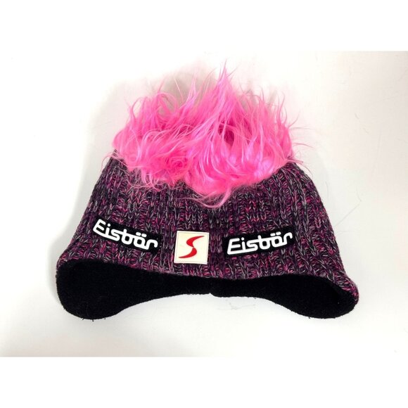 EISBAR Winter Ski Snow Furry Hat Cap Beanie Fuzzy Hair Fleece Pink Austria‎ - Picture 1 of 6
